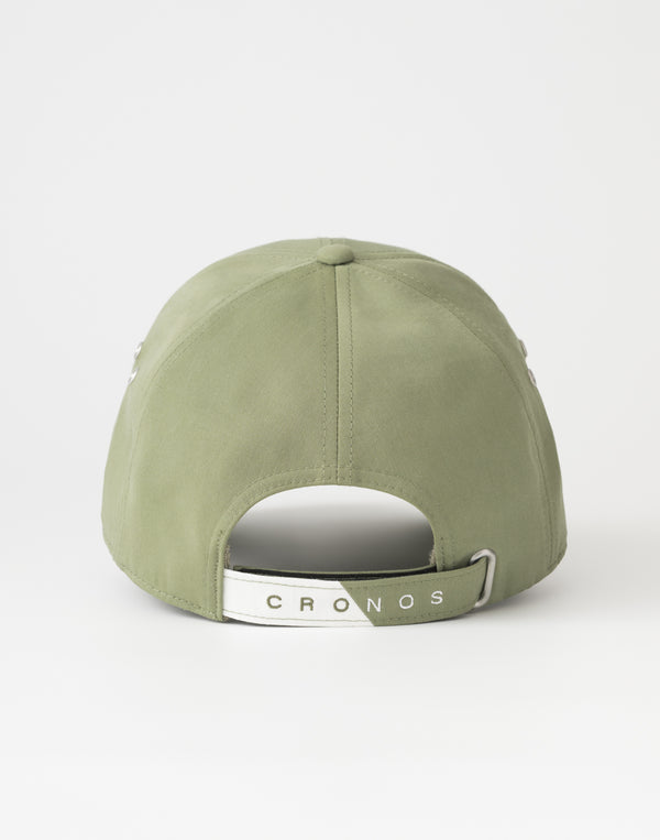 CRONOS Sleek logo twill CAP【KHAKI】