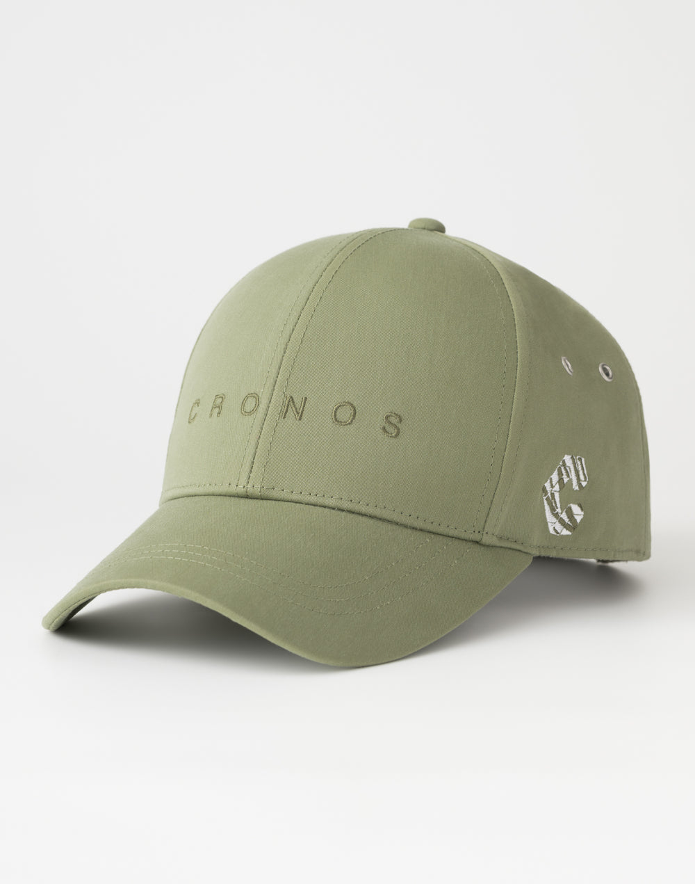 CRONOS Sleek logo twill CAP【KHAKI】