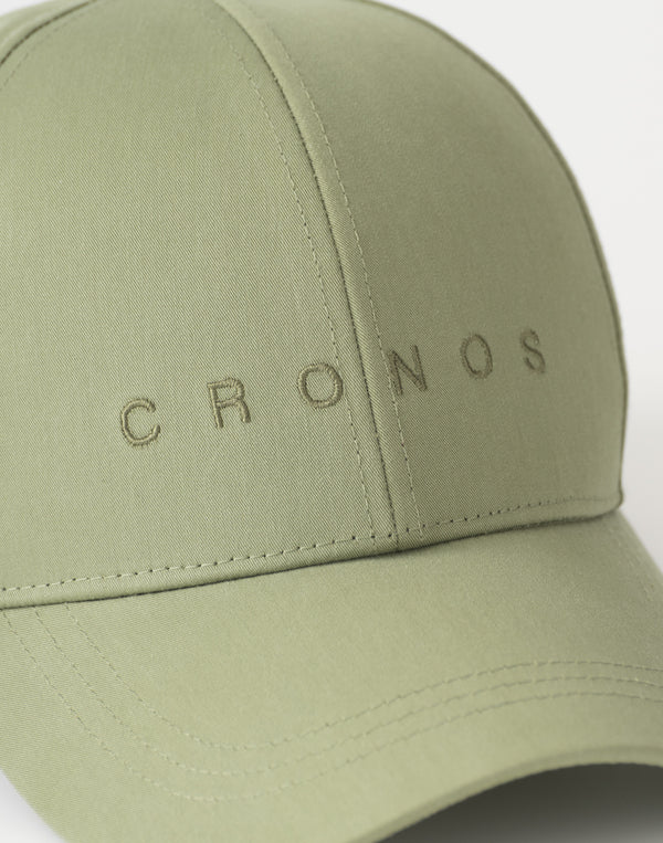 CRONOS Sleek logo twill CAP【KHAKI】