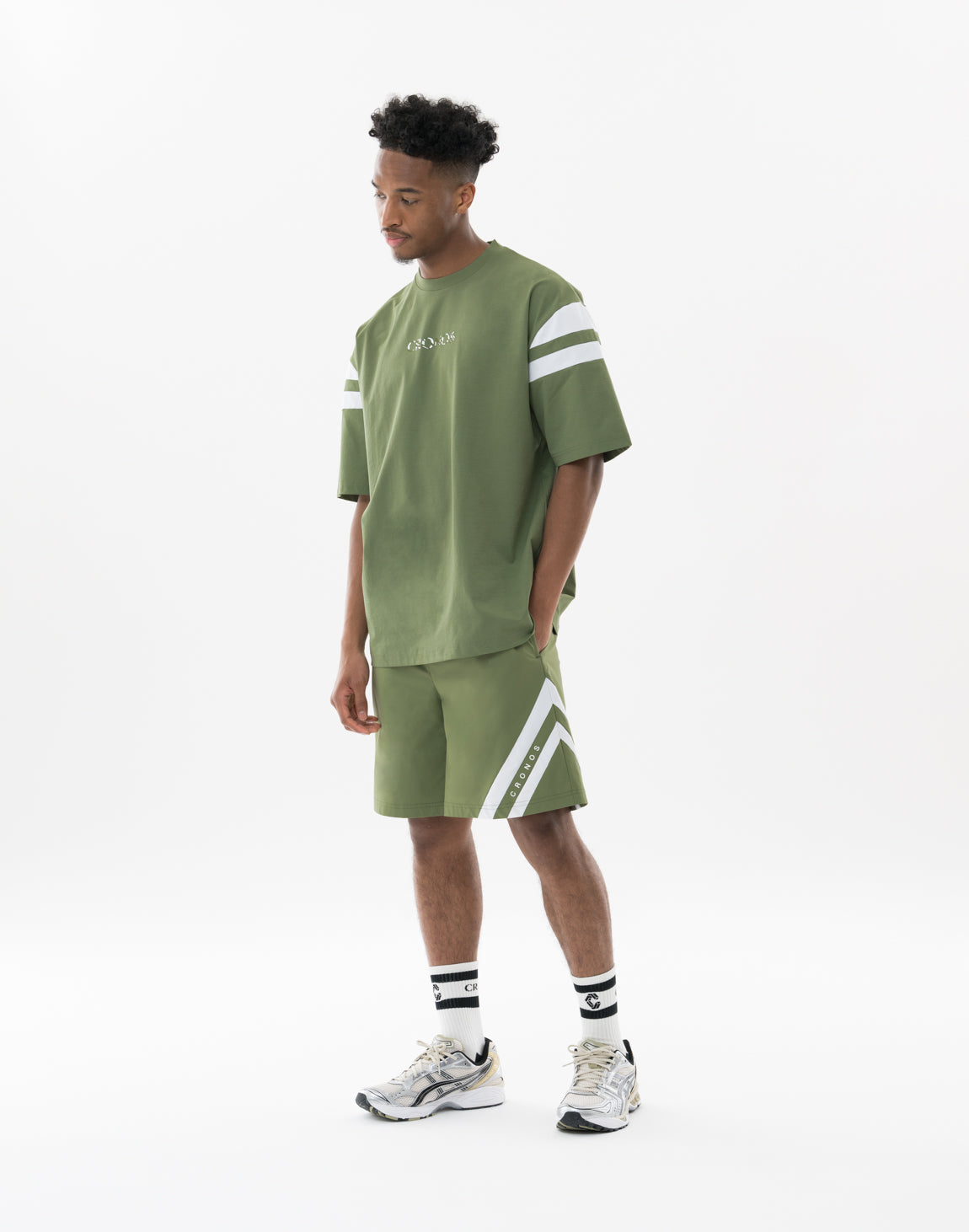 CRONOS Water-Resistant Hybrid OverSize T-SHIRT【BLACK×BLUE