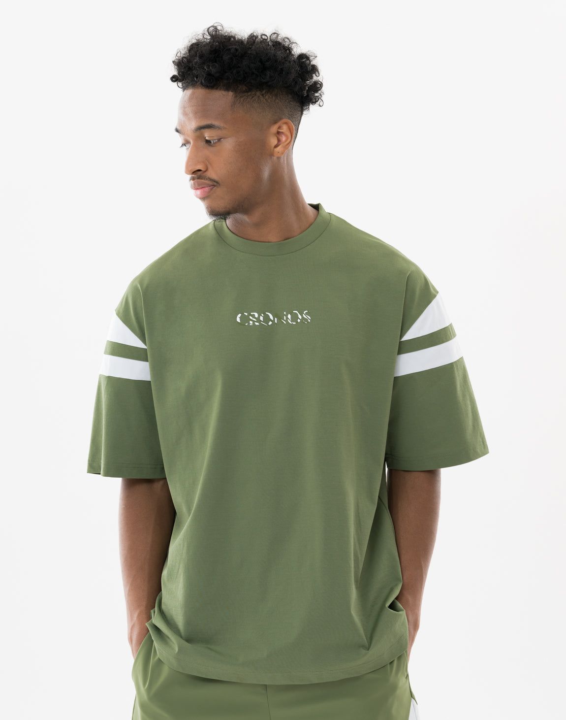 CRONOS Water-Resistant Hybrid OverSize T-SHIRT【KHAKI