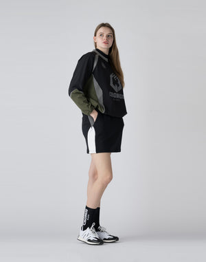 CRONOS BLACK emboss logo skirt【BLACK】