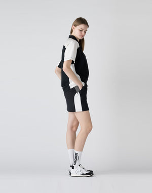 CRONOS BLACK emboss logo skirt【BLACK】