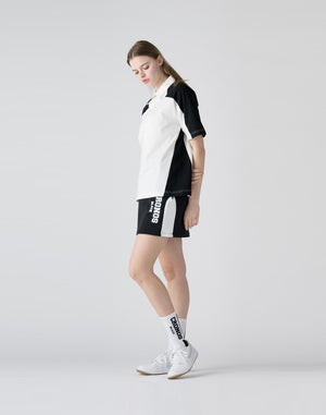 CRONOS BLACK emboss logo skirt【BLACK】