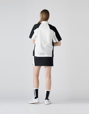 CRONOS BLACK emboss logo skirt【BLACK】