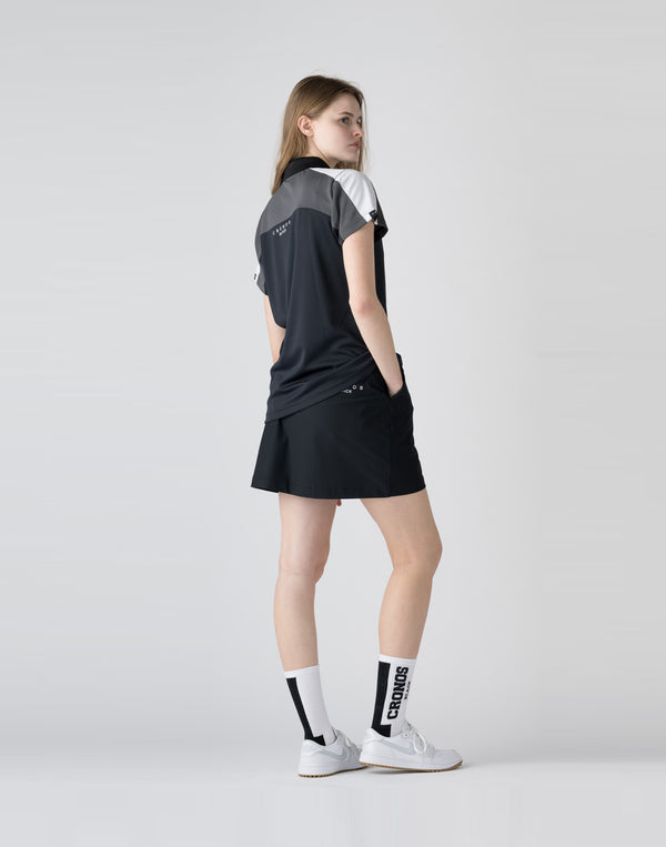 CRONOS BLACK Contrast polo shirt [BLACK]