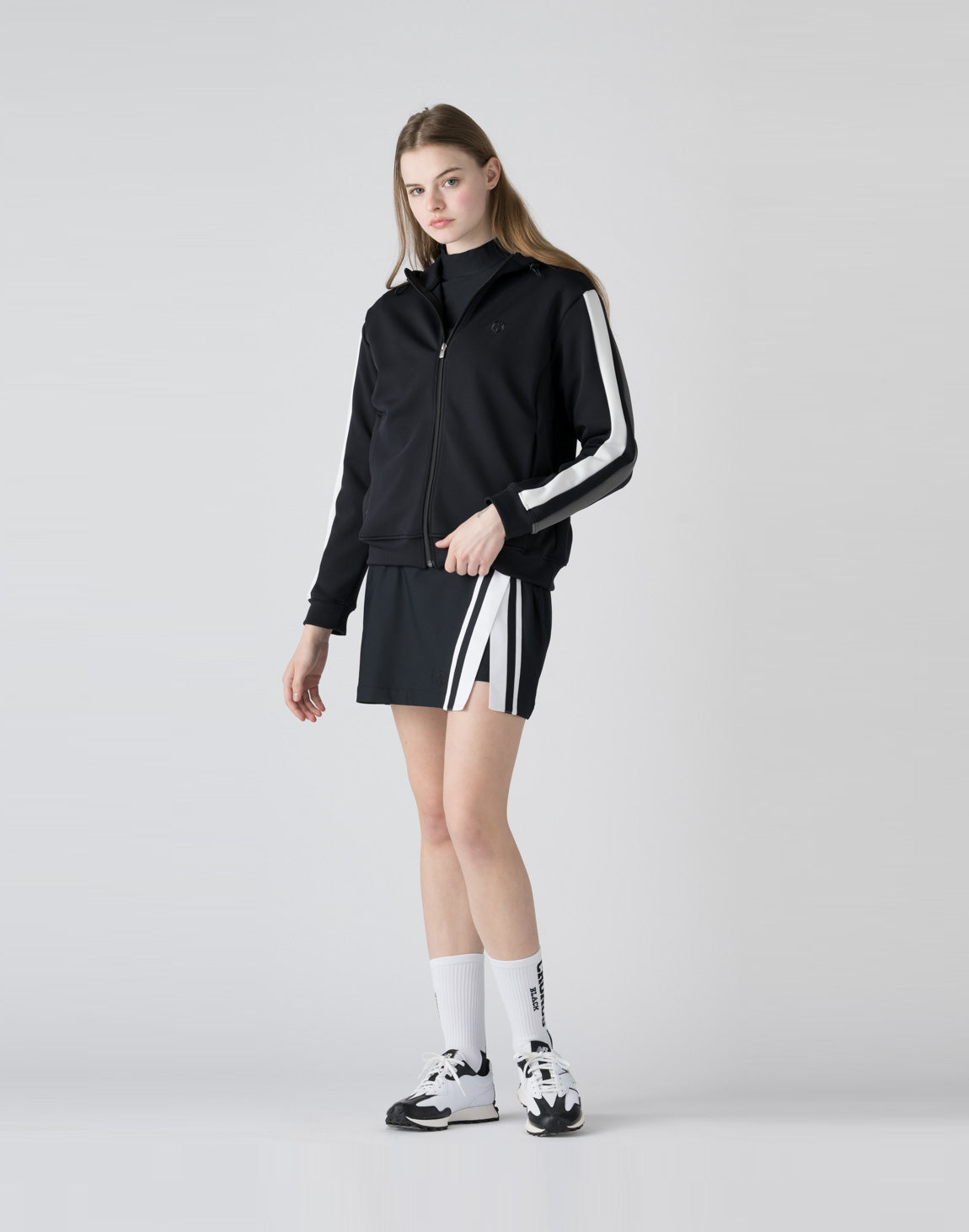 CRONOS BLACK active skirt【BLACK×WHITE】