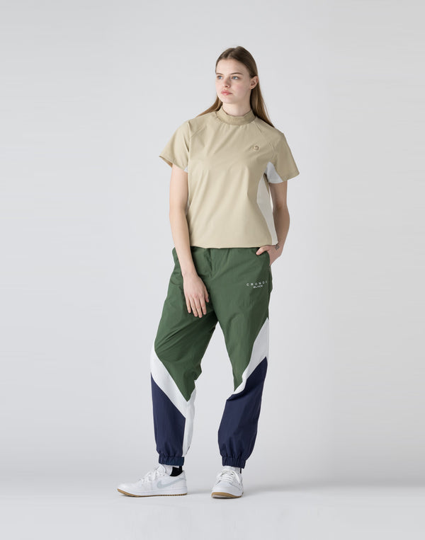 CRONOS BLACK Utility Nylon mock neck shirt [BEIGE]