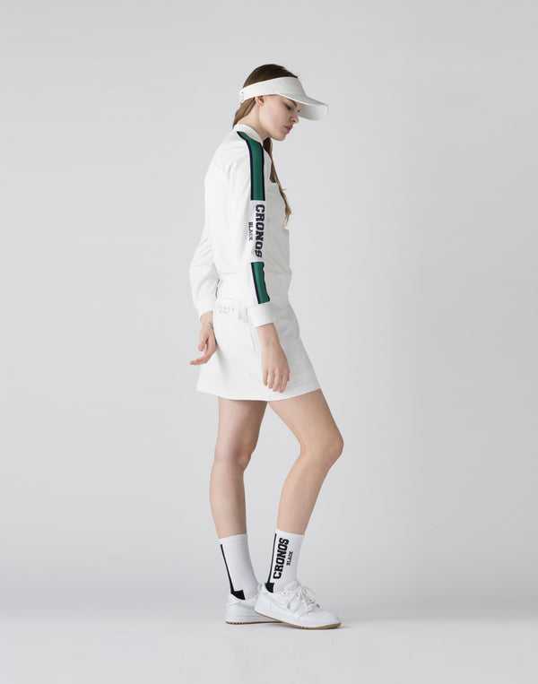 CRONOS BLACK active skirt [WHITE×GREEN]