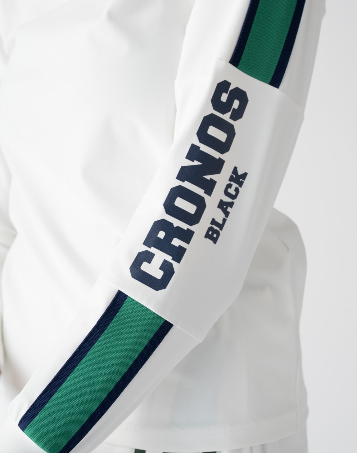 CRONOS BLACK mock neck longsleeve【WHITE】