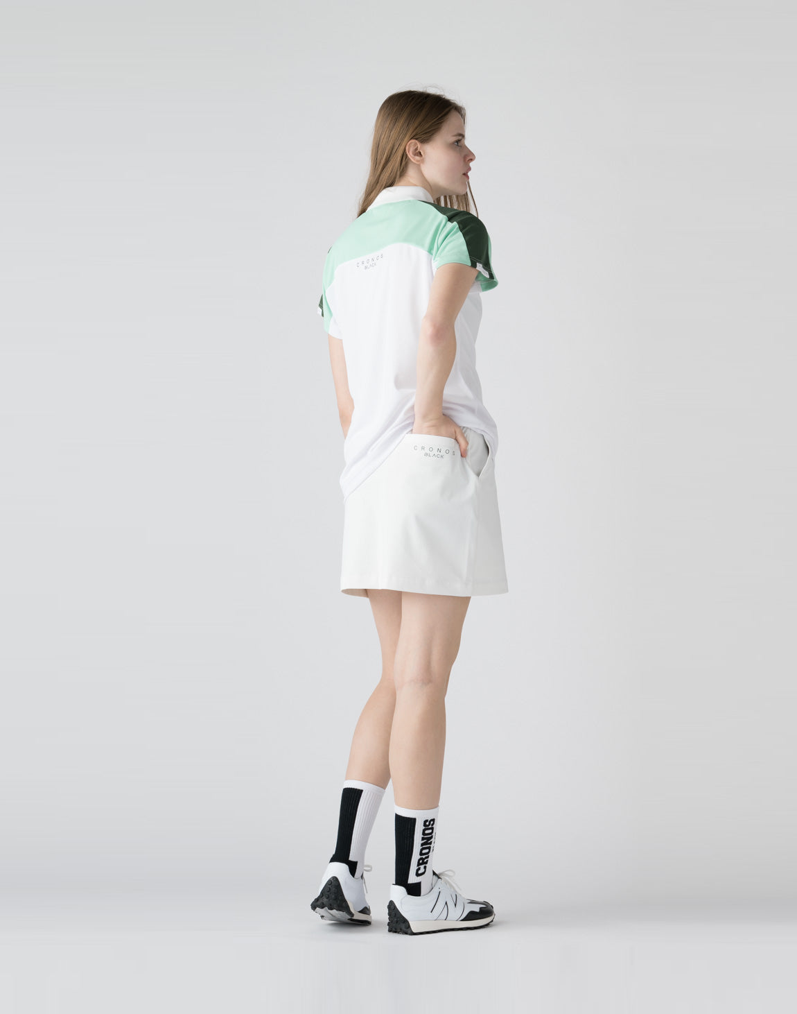 CRONOS BLACK active skirt【WHITE×GREEN】 – クロノス CRONOS