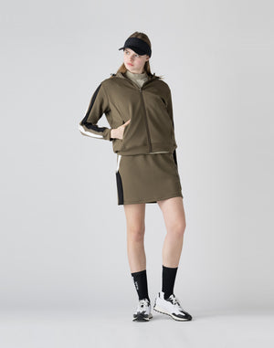 CRONOS BLACK emboss logo skirt【KHAKI】