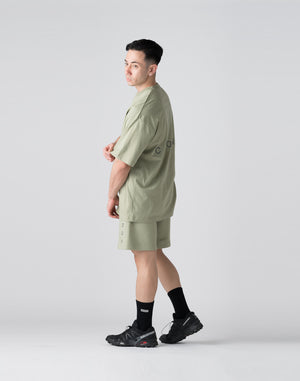 CRONOS Bold Front Logo OverSize T-SHIRT【SAGE】