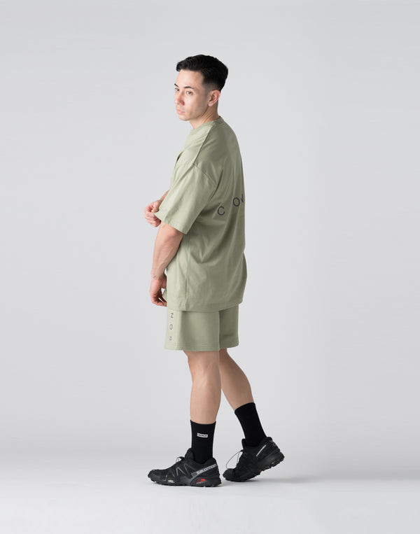 CRONOS Bold Front Logo OverSize T-SHIRT【SAGE】