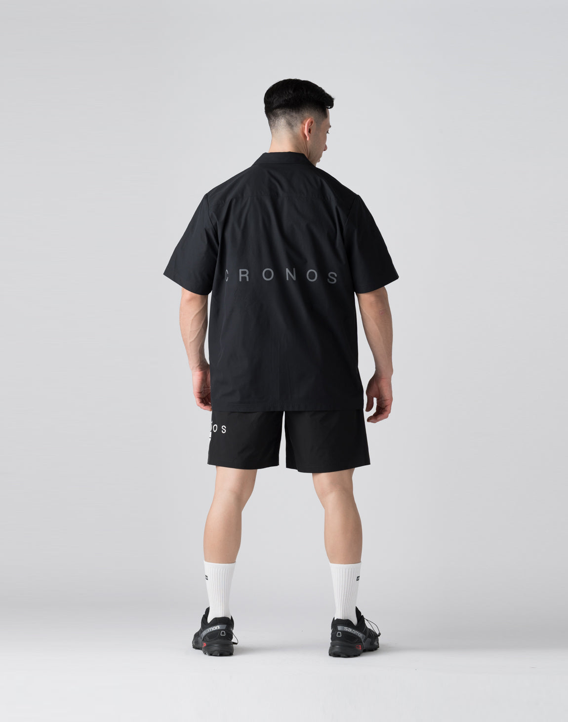 CRONOS Open Collar Short Sleeve Shirt【BLACK】 – クロノス CRONOS Open Collar Short Sleeve Shirt【BLACK】 – クロノス
