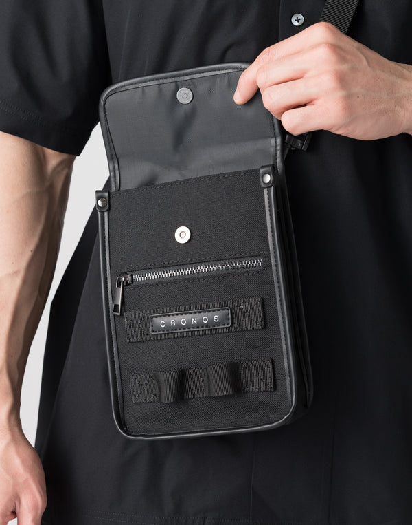 CRONOS compact shoulder BAG【BLACK】
