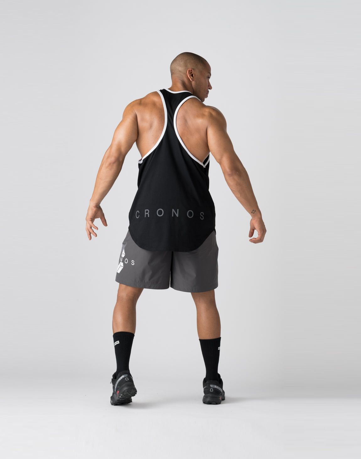 CRONOS Bold Front Logo Stringer Tank【BLACK】 – クロノス