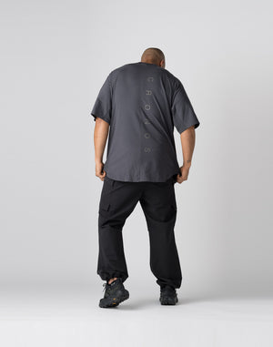 CRONOS Panel OverSize T-SHIRT【CHARCOAL GRAY】
