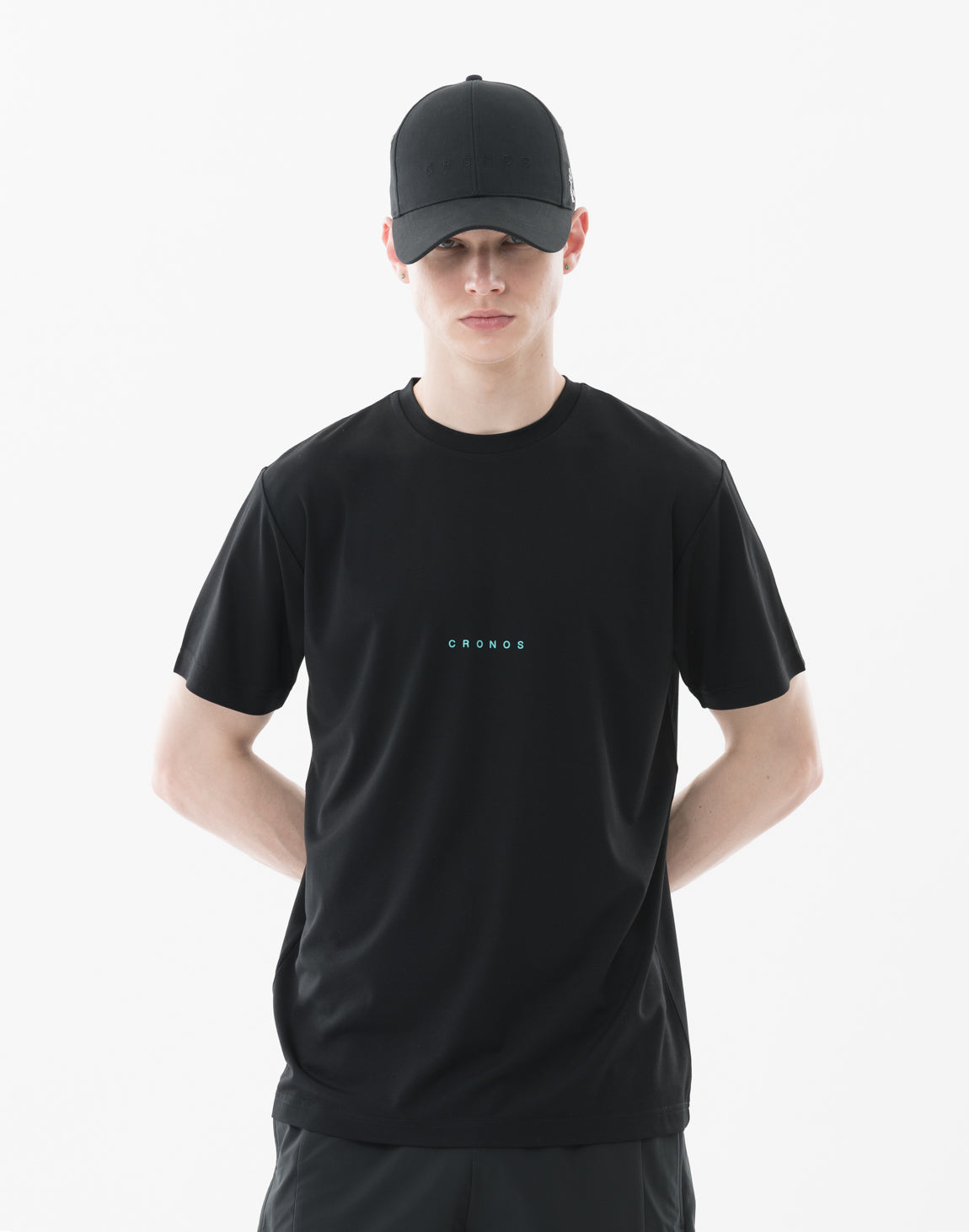 CRONOS Bold Back Logo Regularfit T-SHIRT【BLACK×BLUE CRONOS Bold Back Logo Regularfit T-SHIRT【BLACK×BLUE