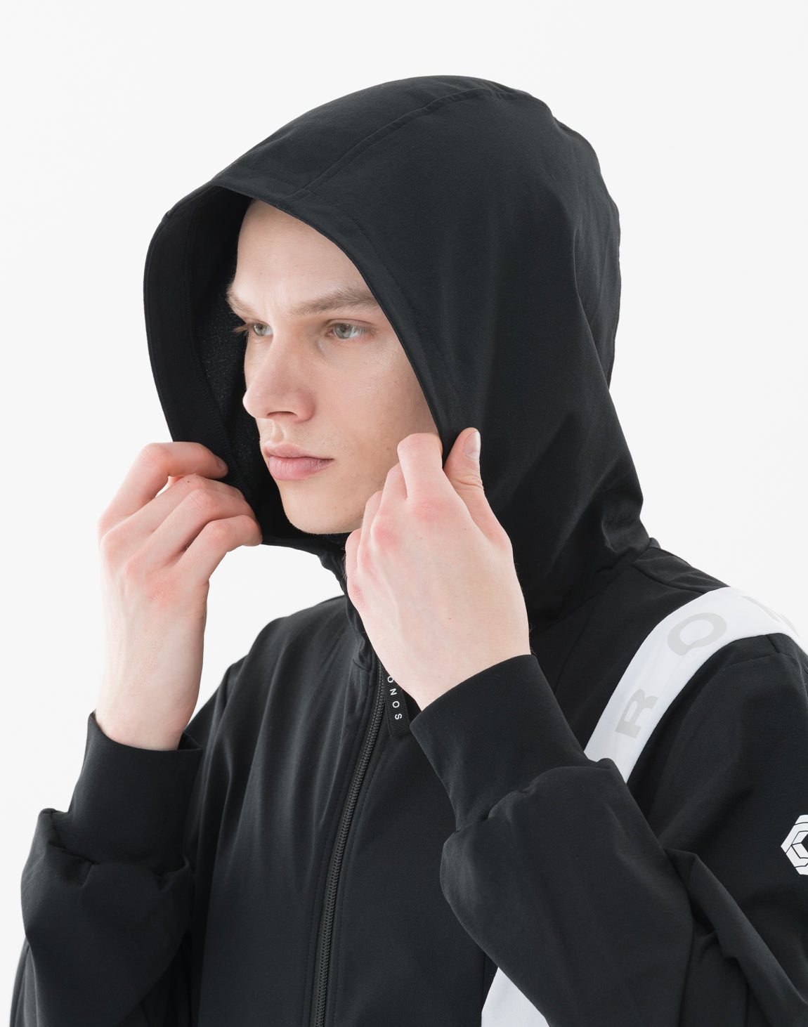 CRONOS Advanced Rash Guard Zip-Up Hoodie【BLACK×BLUE