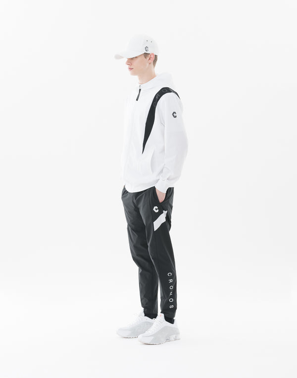 CRONOS Advanced Rash Guard 拉鍊連帽衫 [白色×黑色]