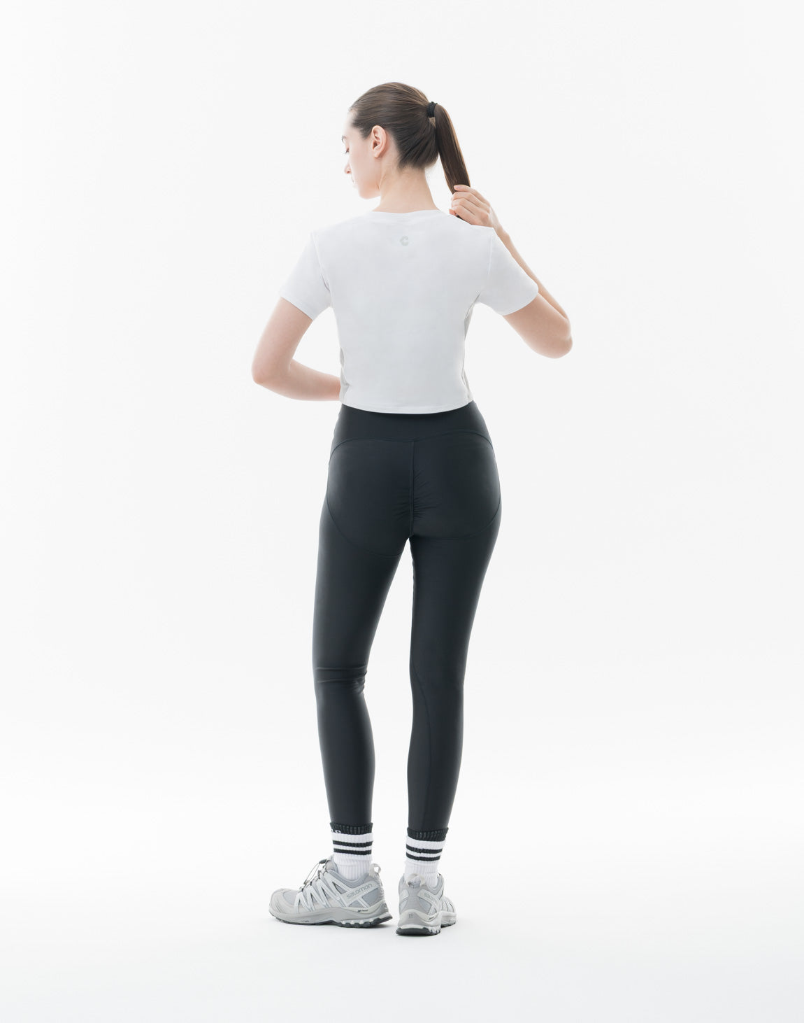 CRONOS レギンス Tシャツ　ゆう CRONOS WOMEN Active Short T-shirts【WHITE】