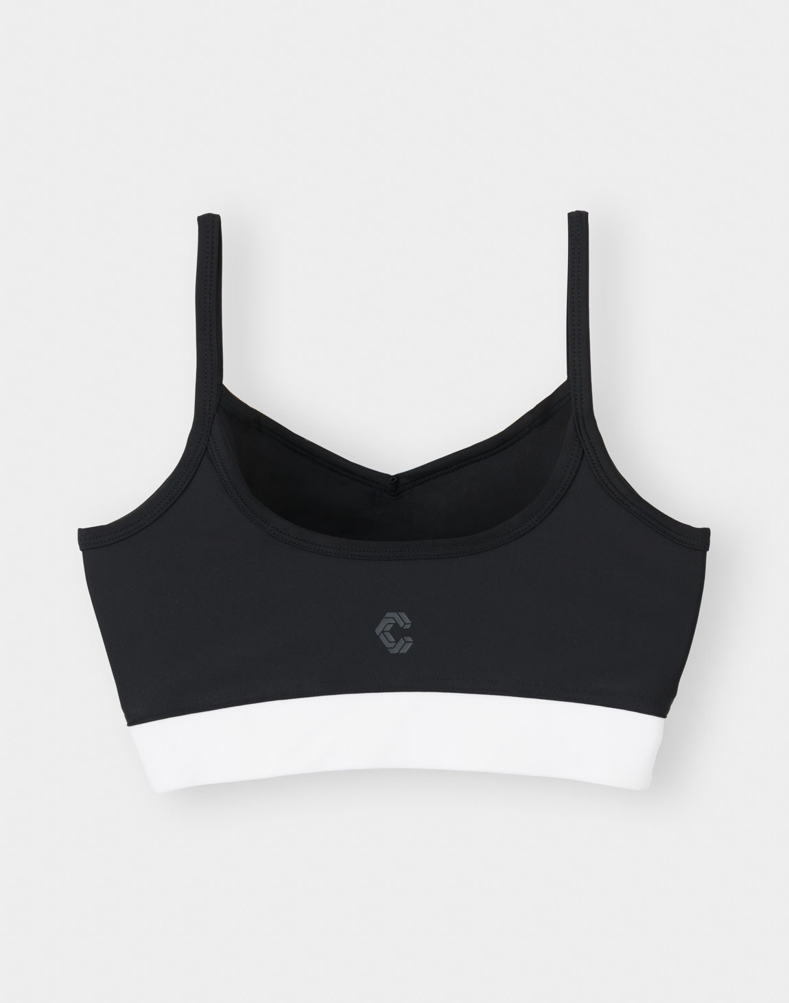 CRONOS スポーツブラ 黒 FREE CRONOS WOMEN BLACK LETTER BRA【BLACK×WHITE】