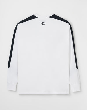 CRONOS FLEX PANEL over size L/S TEE【WHITE】