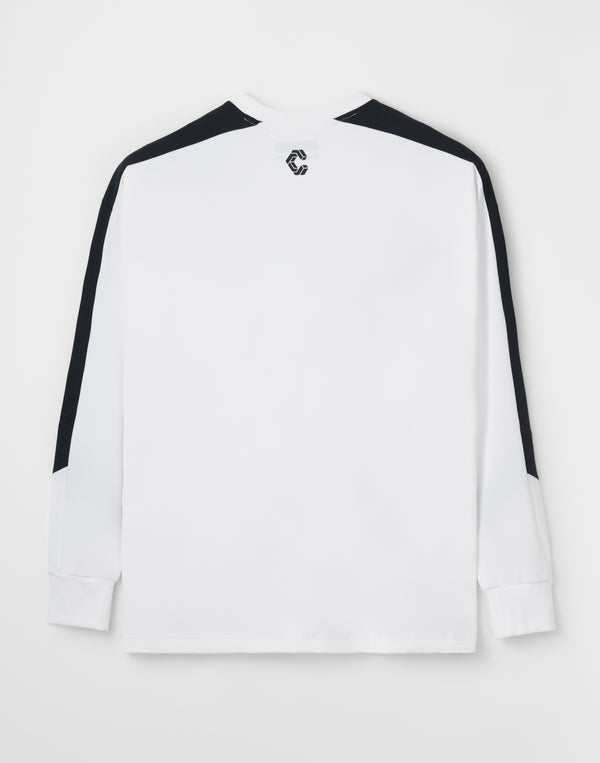 CRONOS FLEX PANEL over size L/S TEE【WHITE】