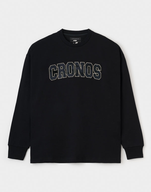 CRONOS  AIR DRY over size L/S TEE【BLACK】