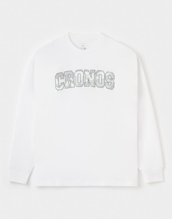 CRONOS  AIR DRY over size L/S TEE【WHITE】