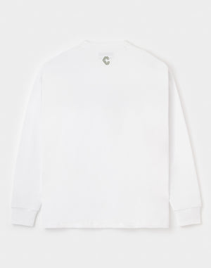 CRONOS  AIR DRY over size L/S TEE【WHITE】