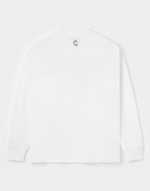 CRONOS  AIR DRY over size L/S TEE【WHITE】