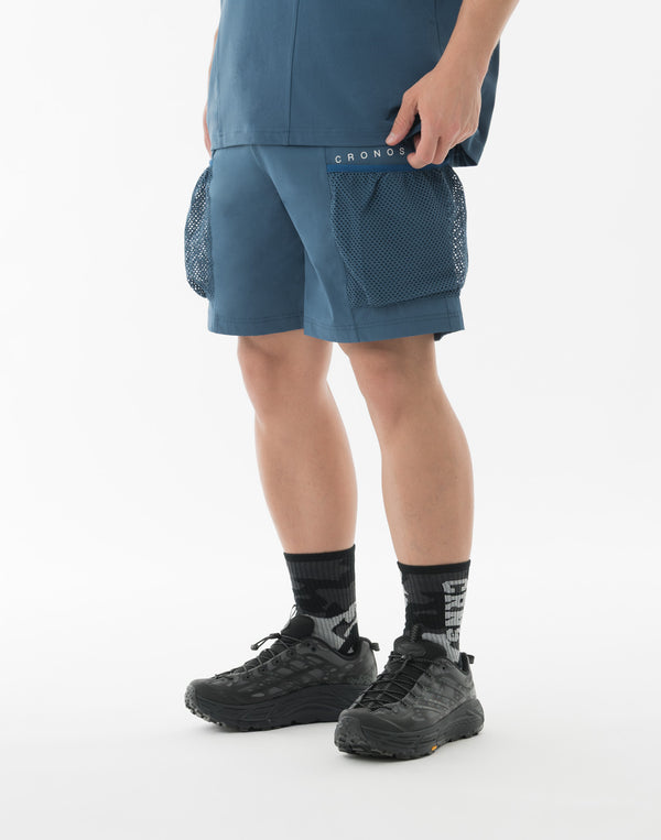 CRONOS Active Stretch Cargo shorts【BLUEGRAY】