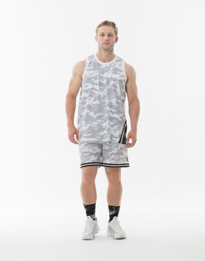 CRONOS TACTICAL CAMO over size SLEEVELESS TEE【WHITECAMO】