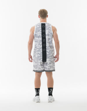 CRONOS TACTICAL CAMO over size SLEEVELESS TEE【WHITECAMO】