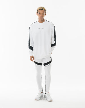 CRONOS FLEX PANEL over size L/S TEE【WHITE】