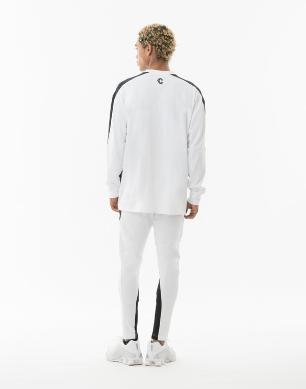 CRONOS FLEX PANEL over size L/S TEE【WHITE】