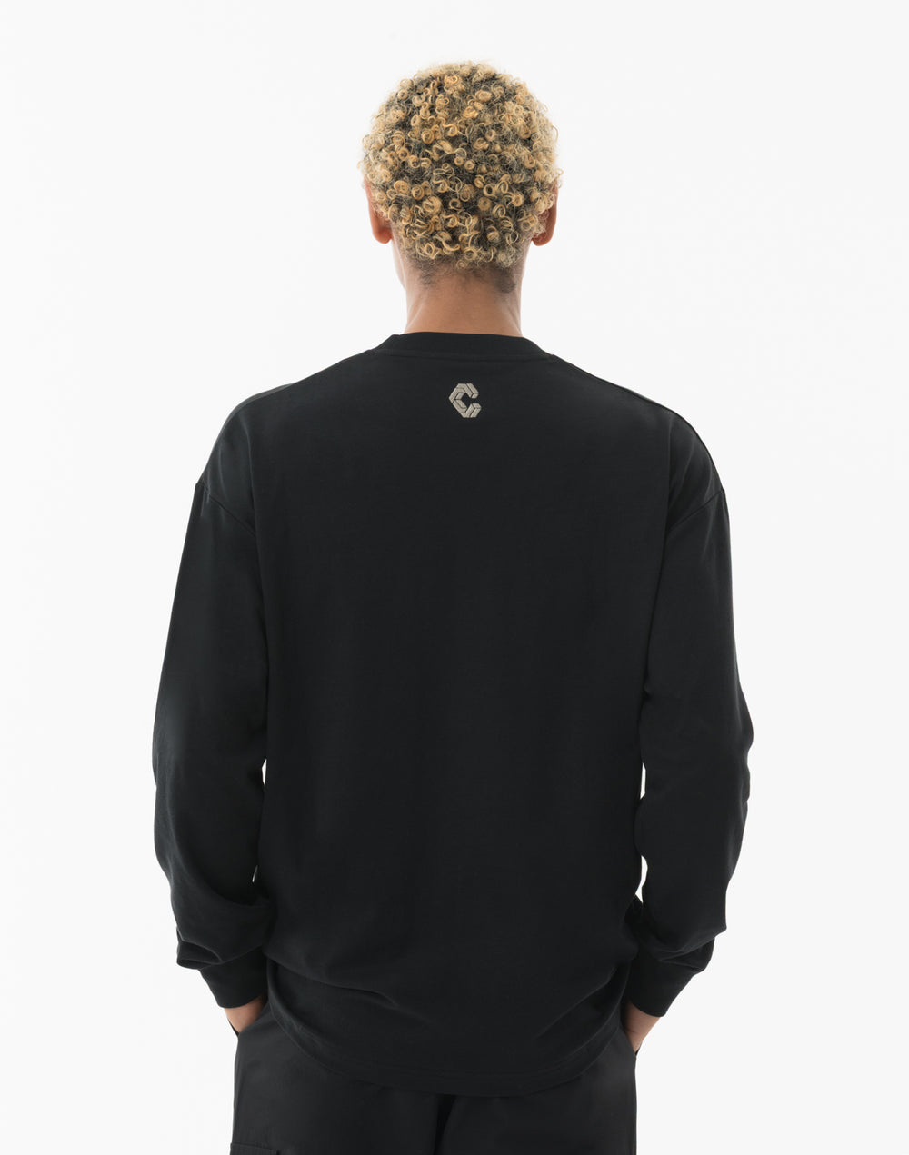 CRONOS  AIR DRY over size L/S TEE【BLACK】
