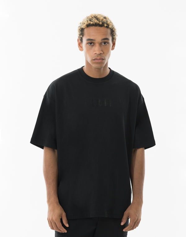 CRONOS PATCH LOGO TECH　over size S/S TEE【BLACK】