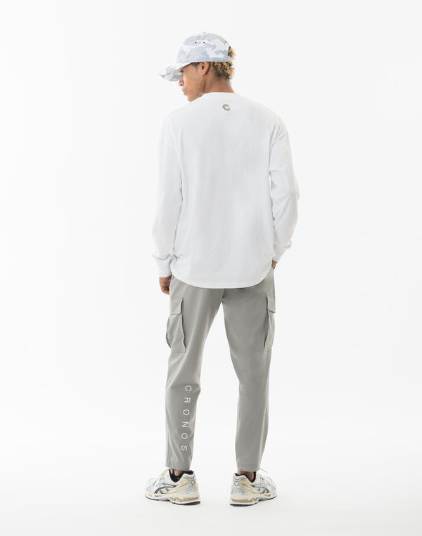CRONOS  AIR DRY over size L/S TEE【WHITE】