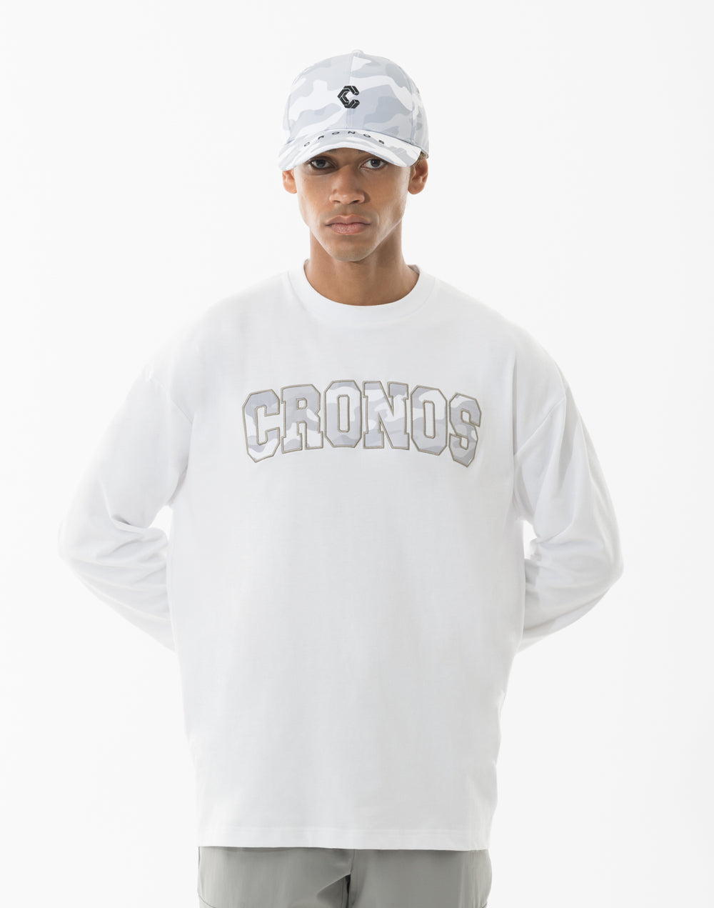 CRONOS  AIR DRY over size L/S TEE【WHITE】