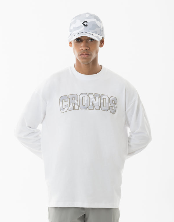 CRONOS  AIR DRY over size L/S TEE【WHITE】