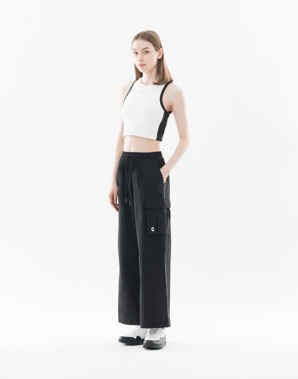 CRONOS WOMEN Dual Style Cargo Pants【BLACK】