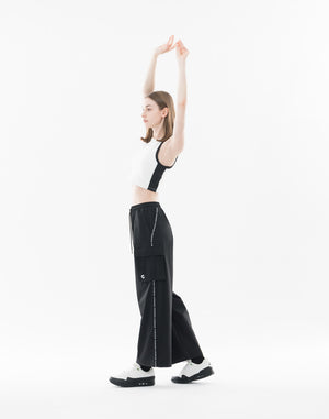 CRONOS WOMEN Dual Style Cargo Pants【BLACK】