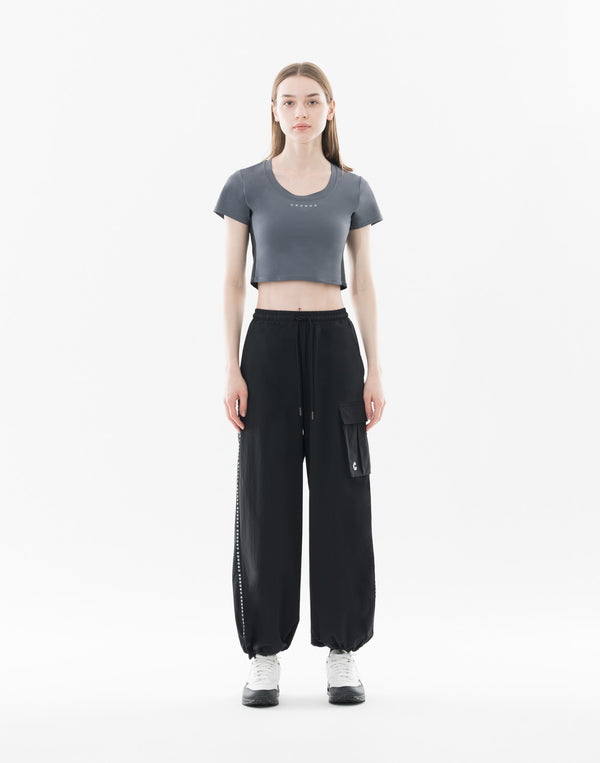 CRONOS WOMEN Dual Style Cargo Pants【BLACK】