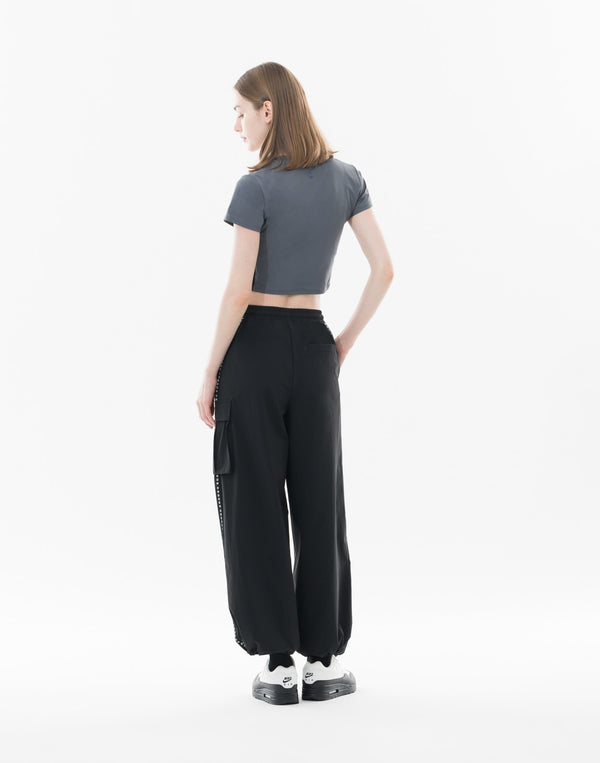 CRONOS WOMEN Dual Style Cargo Pants【BLACK】