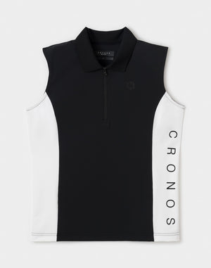 CRONOS BLACK WOMAN AirFlow Shield halfZIP 無袖上衣 [黑色]