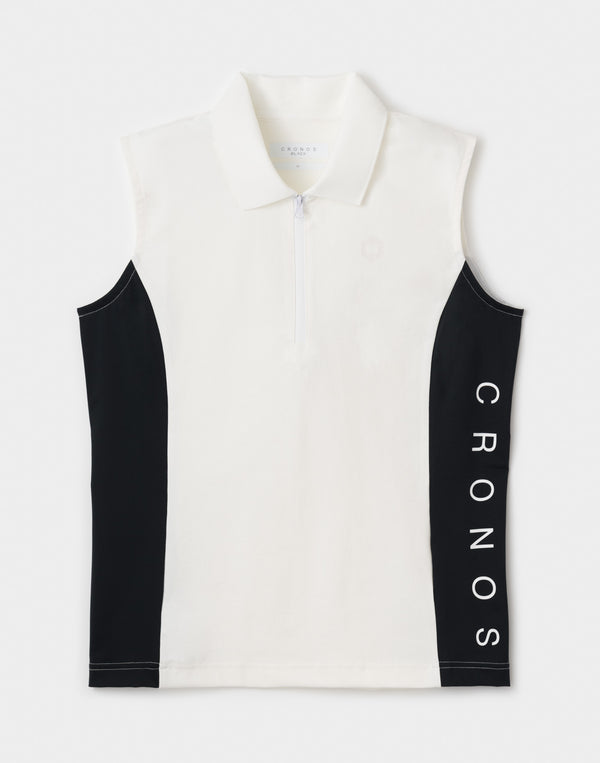 CRONOS BLACK WOMAN AirFlow Shield 半拉鍊無袖上衣 [白色]