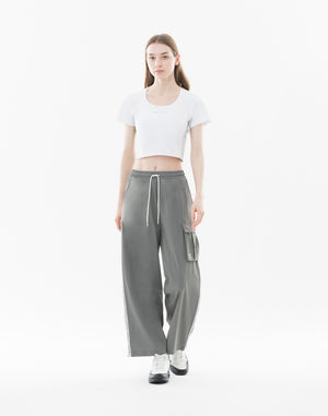 CRONOS WOMEN Dual Style Cargo Pants【GRAY】